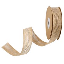 FCSHOP 2xnatural 황마 삼베폰 리본 홈 공예 선물 기념품 Decors 웨딩 1cm, 삼베, 자연 황마