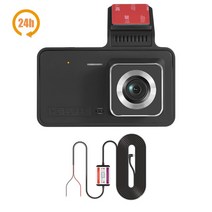 룸미러블랙박스 후방카메라 가성비 2채널 4.0In 대시 캠 자동차 DVR 24H HD 1080P 카메라 듀얼 렌즈 비디오, 02 24H No rear camera