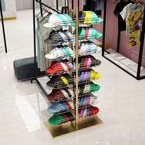 더블 철제 모자 랙 캡 모자 보관 전시 디스플레이 스탠딩 진열장, 상세 페이지 참고, 흰색 8단(길이60 너비 30 높이 132)