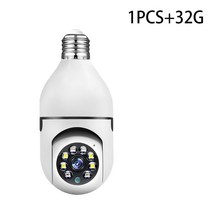전구형카메라 3MP E27 전구 카메라 WiFi 보안 보호 미니 나이트 비전 CCTV 비디오 모니터 자동 신체 추적 감시, [02] 1PCS Add 16G