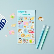 스튜디오8 찰떡이의하루 리무버블 젤리스티커 2탄, 단품