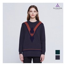 올리비아로렌 아가일 포인트 니트 풀오버 VVCBLVW9216