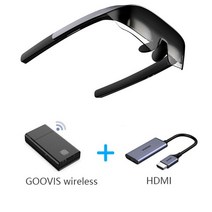 3D안경 영화감상 AR VR 스마트 클립 최신 EM3 스텔라 스마트 안경 HD 3 미터 120 인치 3D 게임보기 휴대, 02 EM3 wireless suit