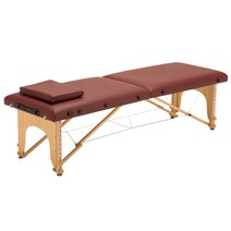 휴대용 접이식 미용베드 이동식 마사지 침대, 와인70cm