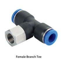 국산 제조 에어호스 연결 다용도 원터치 피팅 T자 암나사 PTF type, 1203