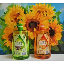 엘지 친환경 주방세제 자연퐁980ML(솔잎향 오렌지향)1개, 오렌지향