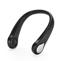 무시동에어컨 차박용 화물차 차박 캠핑카 카라반 캠핑 중장비 usb 넥 팬 쿨러 bladeless 휴대용 팬 충전식 에어컨 잎 없는 충전 매달려 목 미니 야외, 검은색