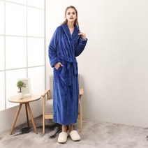 bathrobe 샤워 가운 까운 베스로브 배스로브 호텔 모텔 골프장 목욕 커플 남성과 여성 두꺼운 대형 잠옷 캐주얼 홈 드레싱 robe de chambre femme robe, XXXL, 여성 블루