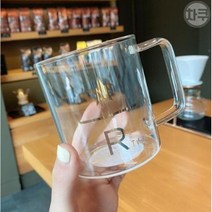 차쿠 스타벅스 리저브 유리머그컵 골드장식 스벅 투명머그잔 3종 273ml 355ml 473ml, 옵션1