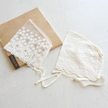 도도앤뉴 아기모자 레이스 꼬깔 면 보넷