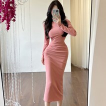 패턴 파인 밴딩 베트남 여성 주름 원피스 하늘하늘한 오버핏 필리핀 나들이 여행 코디