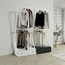스렌티 2100 스틸 1단서랍행거 1690.아름이와다움이(무료배송), 화이트_화이트