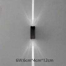 벽등 벽 거실 조명 램프 장식 빔 LED 업 다운 실내 야외 IP65 빨간색 파란색 녹색, Black shell-2T, Cool White(5500-7000K), Non-Waterproof