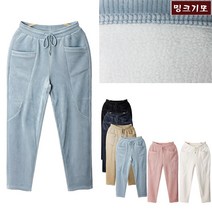 애니진 여성 밍크기모 배기팬츠 골덴 융털 밴딩 스판바지 1012S