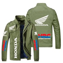 2022 새로운 오토바이 재킷 남성 혼다 레드 윙 hrc 로고 프린트 재킷 윈드 브레이커 패션 트렌드 폭격기 재킷 남성 의류 코트, 아시아 크기 xxxl, 9