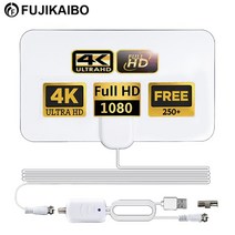 TV 안테나 8K 4K 디지털 1080P DVBT2 TV 안테나 부스터 4000 마일 HD RV 야외 자동차 안테나 실내 스마트 TV 무료 채널 EU 플러그, 5. Antenna or Amplifier