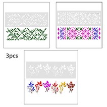 스프레이부스 도자기 할로우 페인팅 금형 DIY 세라믹 색칠 스프레이 유약 인쇄 카드 세트 레이스 드로잉 템플릿 도구 3 개, [02] 3PCS as shown