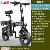 접이식 고급 전기자전거 배달용 여행 MTB 프리미엄 전동 전자, 플래그십에디션다중충격완화200km