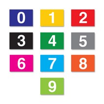 숫자띠라벨-창원(필름지) 도서관 도서분류 숫자 스티커, 7 언어