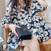 tagi 여성 인형 플라워 셔츠 여름 빅 사이즈 블라우스