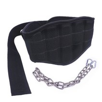 딥 중량 톨골아 벨트 풀업 딥스 벨트 풀업 데드 리프트 보디 빌딩 용 스틸 체인 허리 지원이있는 다기능 피트니스 역도, 한 사이즈, 사슬이 있는 벨트