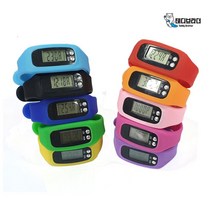 테디브라더 만보기 만보계 손목 팔찌 시계 스포츠 디지털 실리콘, 화이트, 01.만보기 시계