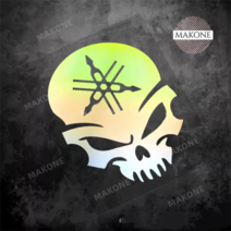 Makone 상표등 Yamaha 오토바이 반사 모터 자전거 데칼 방수 스티커, 옐로우 9x7cm