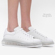알렉산더맥퀸 OVERSIZE 올화이트 칼프레더 에어솔 여성 스니커즈