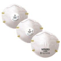 스마토 방진마스크 모음 20개입 1급 2급 밸브 안면부 여과식 3중구조, C200W(2급)