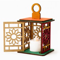 전통 등 만들기 공예 수업 추석 설 명절 무드등 우드 아트 미술 재료 행사 초등 학교 방과후 돌봄, 전통등(격자)+스티커제공