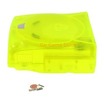 오락기 레트로 옛날오락기 가정용 오락실 게임기 세가 드림캐스트 DC 비디오 게임기용 하우징 케이스 투명 교체 플라스틱 쉘 반투명, clear green