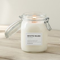 뒤나미스 1000ml 대용량 소이 캔들 우드 심지, 23. 화이트머스크