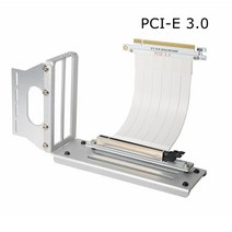 pc노트북 컴퓨터 그래픽카드 라이저 실버 화이트 PCI-E 그래픽 카드 수직 브래킷 GPU 홀더 GEN3 3.0 4.0 16X 연장 케이블 10 100CM, [01] 15CM, [01] 3.0 Black Bracket