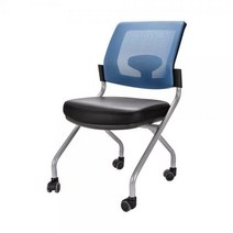 알파고 회의용의자 접이식의자 4종색상 (팔걸이무), 알파고팔무_이동블랙