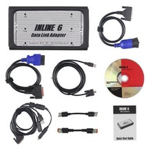 인라인 6 데이터 블루투스 어댑터 인사이트 대형 트럭 진단 도구 OBD2 스캐너 V8.7 소프트웨어 포함, 8.7 with Paper BOX