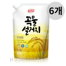 트리오 곡물설거지 우리현미 주방세제, 7.2L, 2개