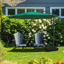 3M 럭시홈 원형 회전 대형 폴딩파라솔 (카페 야외 정원 가정용), 네이비1, 1세트