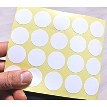 무지 원형 스티커 25mm 투명 백색 100개 설문조사 봉인 라벨 마무리 메모스티커 방수