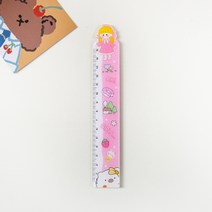 내일내꺼 캐릭터 아크릴 직척 문구 눈금자, 노란 머리 걸