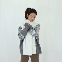 올강 하운드 체크 니트 AKXBWKT0003