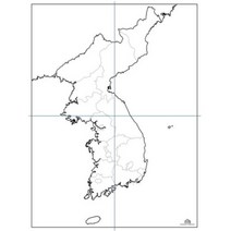 칠판에 붙는 우리나라 백지도