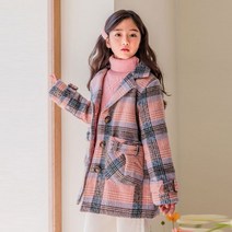 버블트리 로잉비체크코트