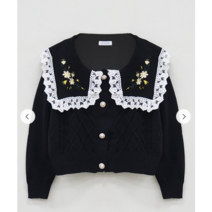 부드럽고 러블리한 레이스 자수 가디건 일상화보 프로방스