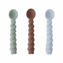 북유럽 오이오이 OYOY 멜로우 스푼 3개 세트 Dusty Blue taupe pale mint