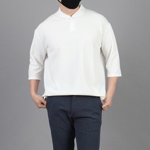 우기브로 WCM~3XL 남자 기획 헨리넥 7부 무지티셔츠 긴팔 티셔츠