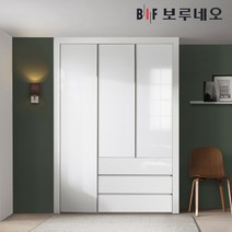 보루네오 10cm 샤인3단서랍 여닫이 작은방 붙박이장 5자 6자 7자, 다크그레이 10cm