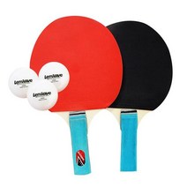 뛰어난반발력 육아맘 간편보관 핑퐁공 탁구라켓 탁구경기라켓, LW-1361(라켓2개+탁구공3개)
