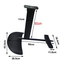 패들보드 60708090 윙 포일 수중익 3 탄소 날개 알루미늄 동체 마스트 플레이트, 60cm