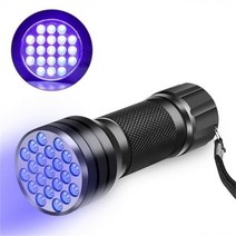 21LED UV 손전등 접착제 경화 자외선 잉크 건조기 돈 형광 감지기 오일 보라색 빛 토치, 21 led