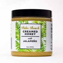 미국직구 야자 해변 크림 꿀과 자라페노 휘핑 네츄럴 야생화 꿀 작은 배치 생꿀 및 여과되지 않은 퓨어 꿀 코셔 인증 12온스, 수량, 상세참조